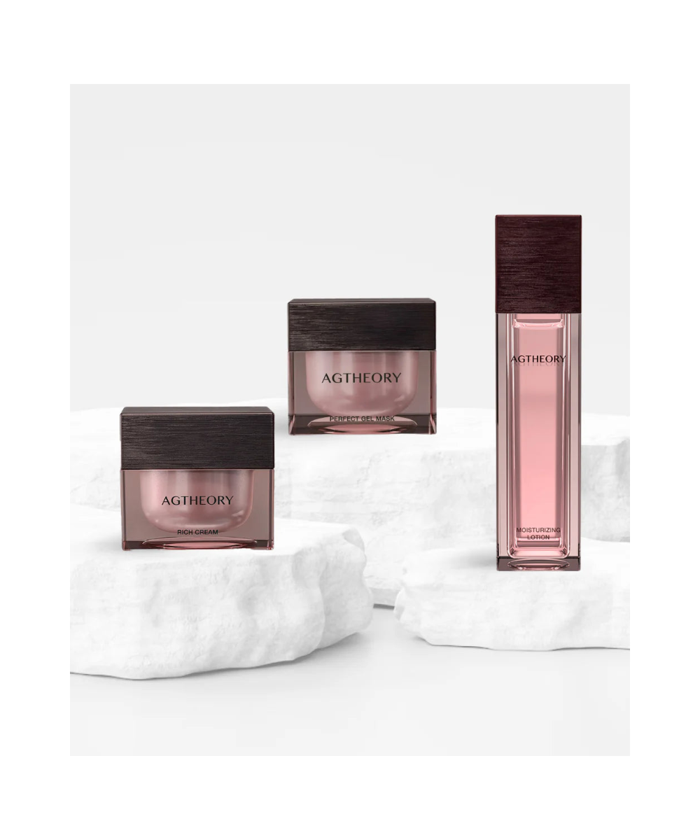 AGTheory Hydration & Renewal Premium Set - Perfect Gel Mask + Moisturising Lotion + Rich Cream*