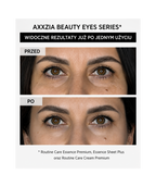 AXXZIA Beauty Eyes Essence Sheet Plus – efekty przed i po jednym użyciu, redukcja cieni i zmarszczek pod oczami
