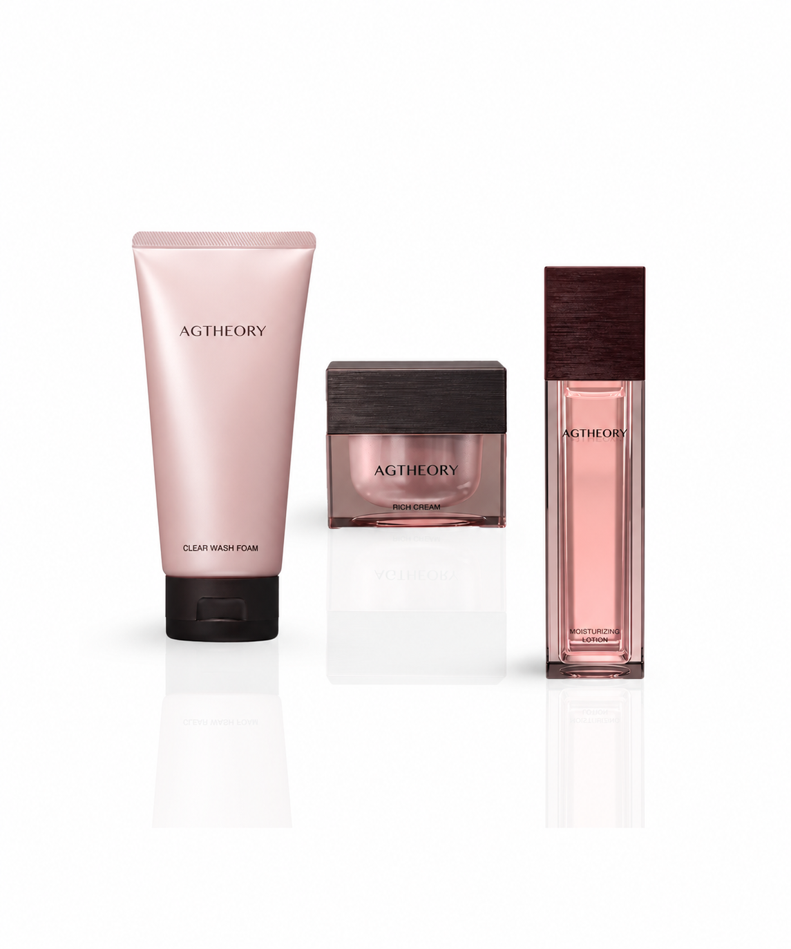 AXXZIA AGTheory Clear Wash Foam, Rich Cream i Moisturizing Lotion – japoński zestaw do kompleksowej pielęgnacji twarzy