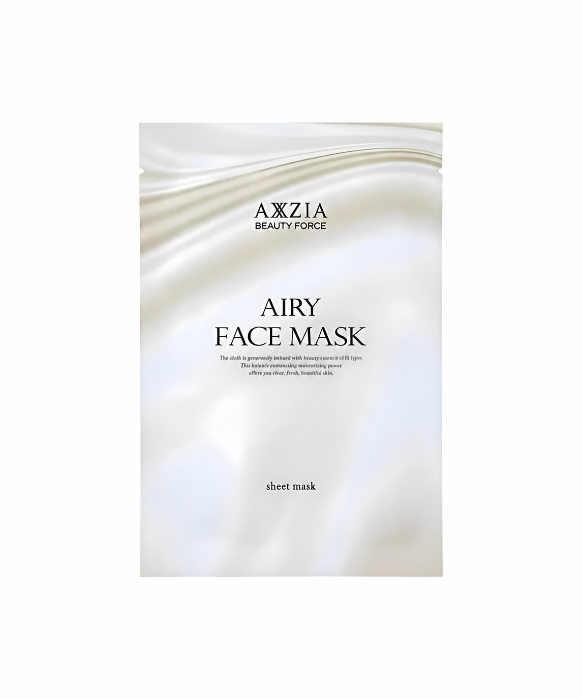 AXXZIA Beauty Force Airy Face Mask – japońska maska w płacie do twarzy, 1 sztuka