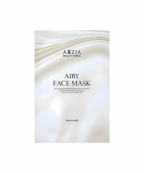 AXXZIA Beauty Force Airy Face Mask – japońska maska w płacie do twarzy, 1 sztuka