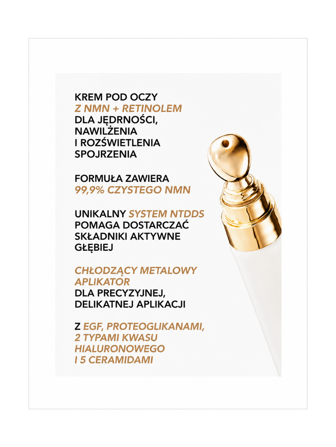 NMN Athlete Premium Eye Cream - Krem pod oczy z NMN, retinolem i technologią NtDDS®*