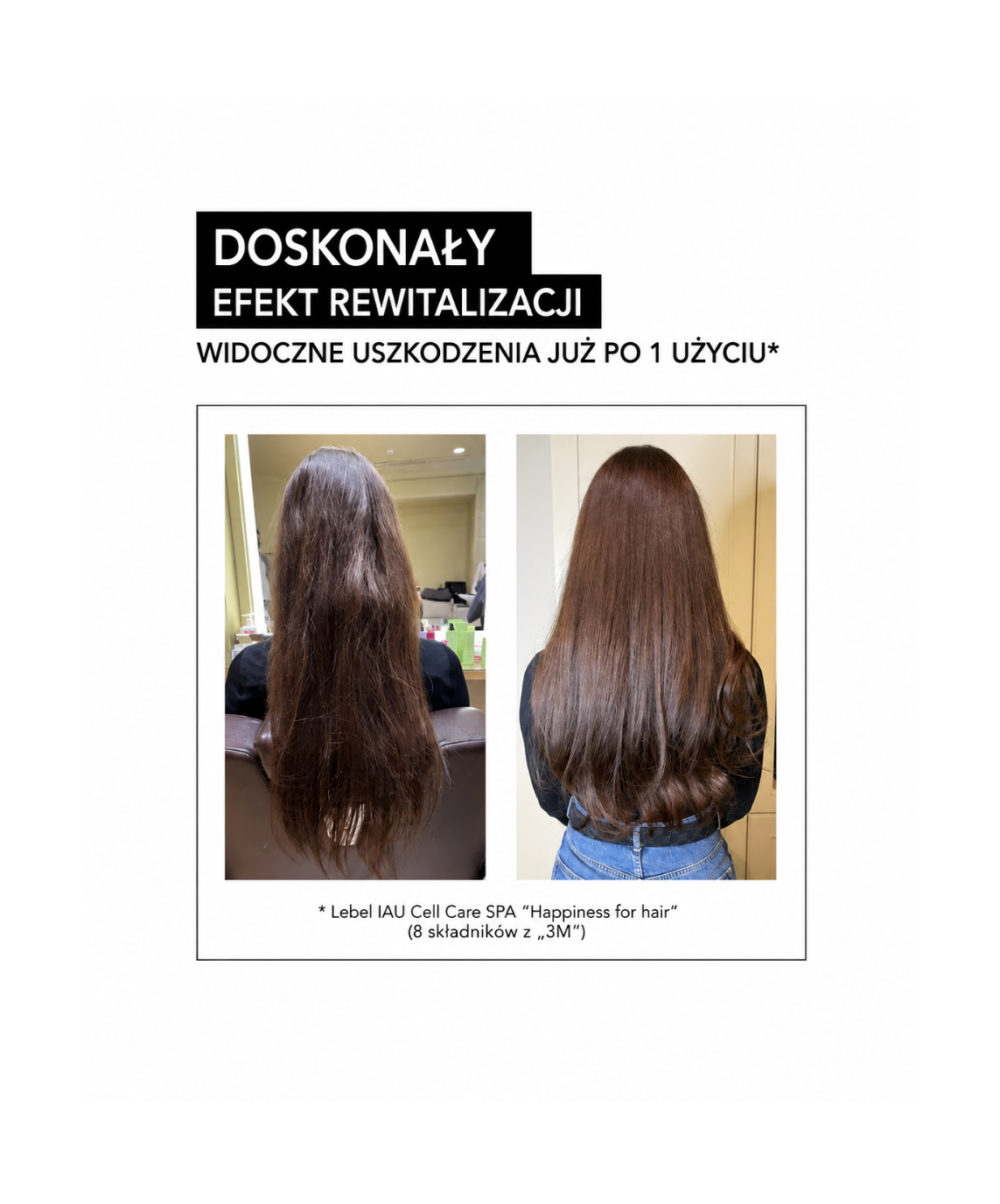 Lebel IAU Cell Care SPA - „Absolute Happiness for Hair" molekularna odbudowa i nawilżenie włosów