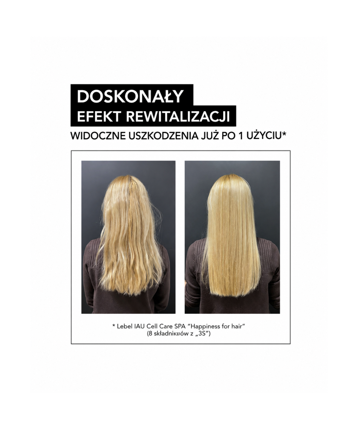Lebel IAU Cell Care SPA - „Absolute Happiness for Hair" molekularna odbudowa i nawilżenie włosów