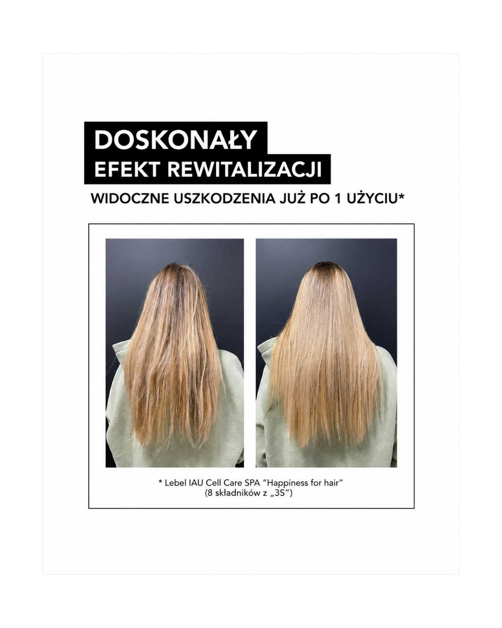 Lebel IAU Cell Care SPA - „Absolute Happiness for Hair" molekularna odbudowa i nawilżenie włosów
