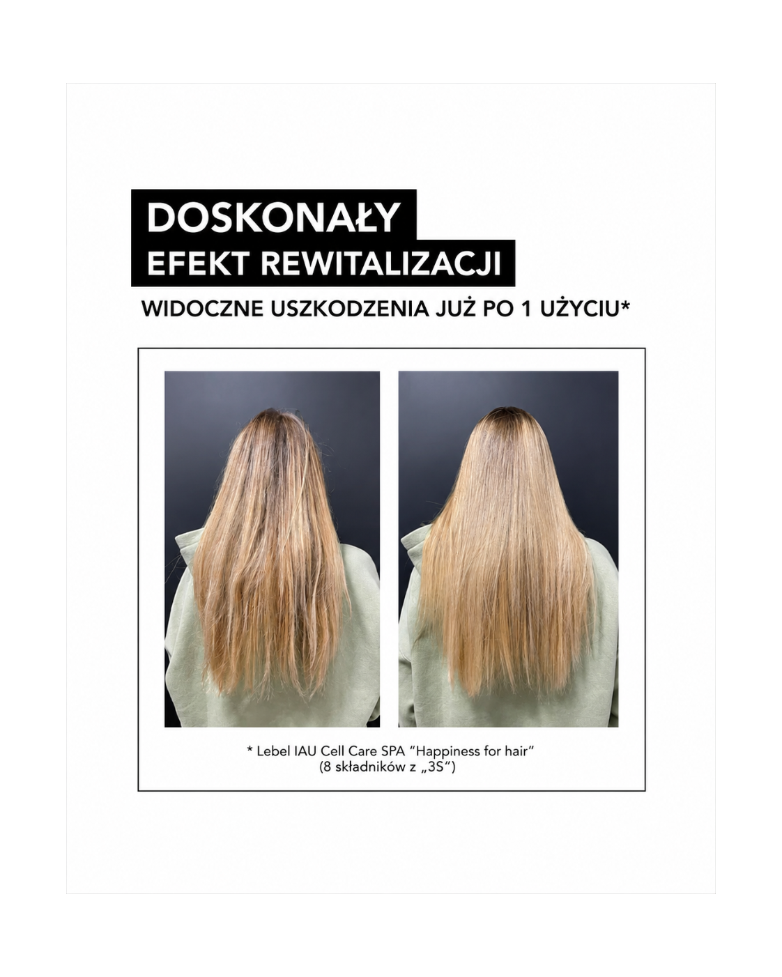 Lebel IAU Cell Care SPA - „Absolute Happiness for Hair" molekularna odbudowa i nawilżenie włosów