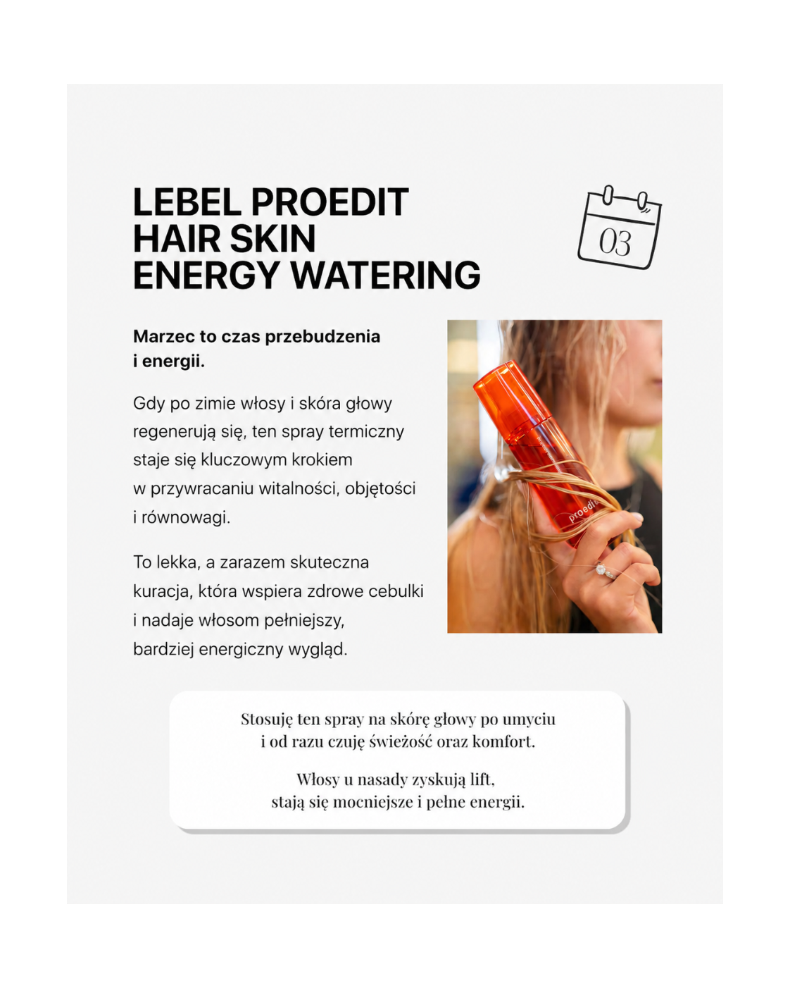 Proedit Hairskin Energy Watering - Energetyzujący spray do skóry głowy i włosów*