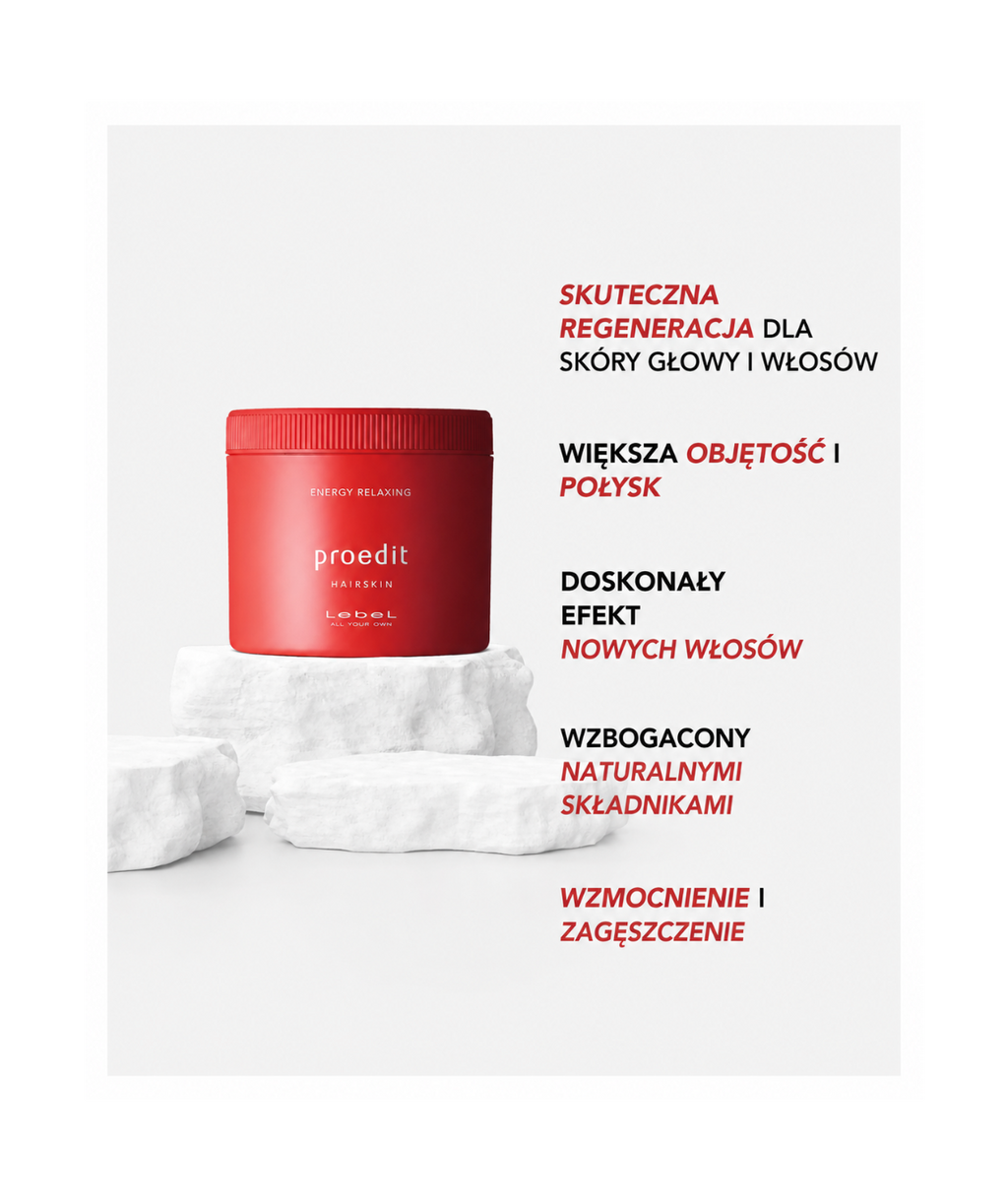 Proedit Hairskin Energy Relaxing Mask - Profesjonalny krem do objętości i wzrostu włosów*
