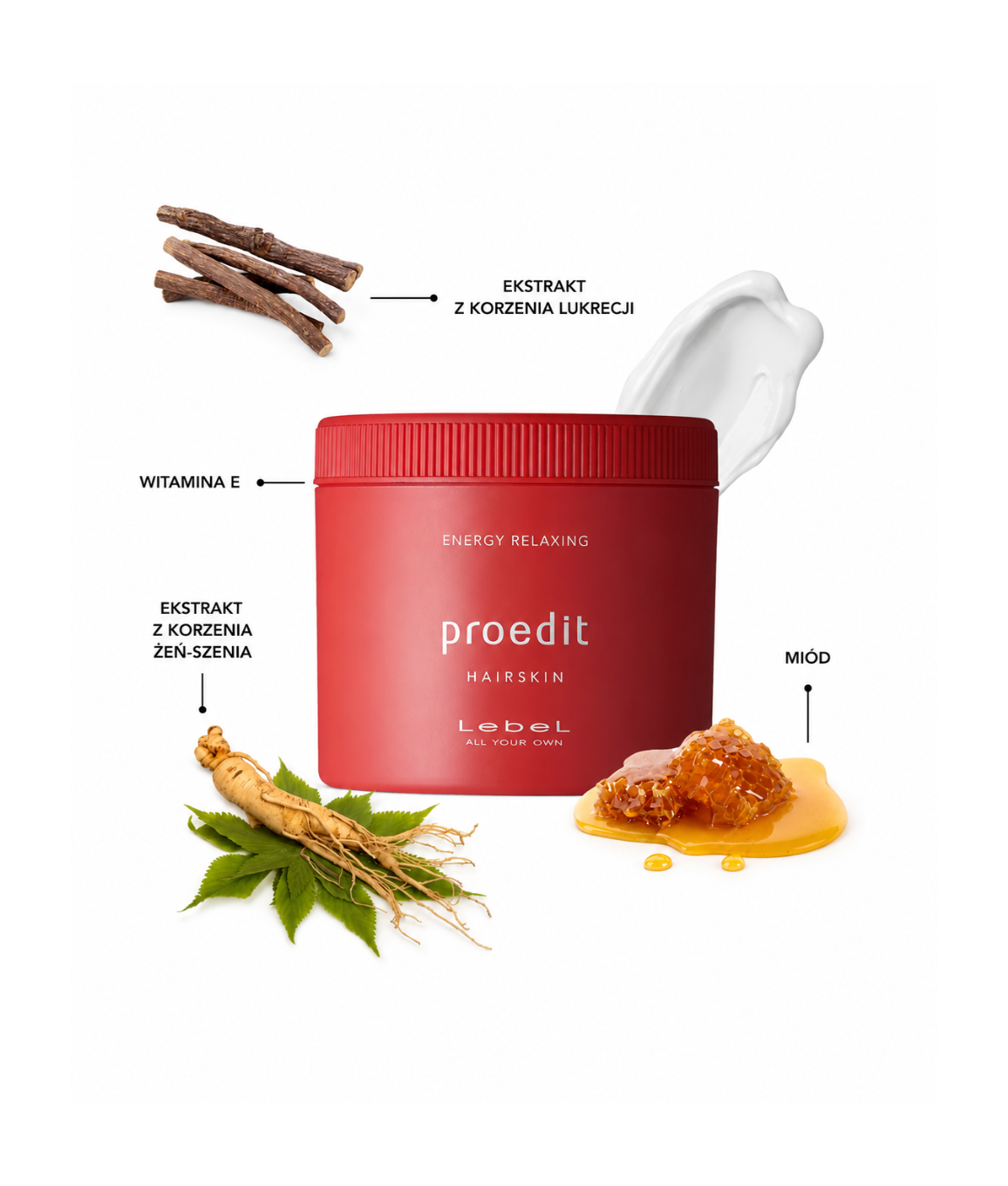 Proedit Hairskin Energy Relaxing Mask - Profesjonalny krem do objętości i wzrostu włosów*