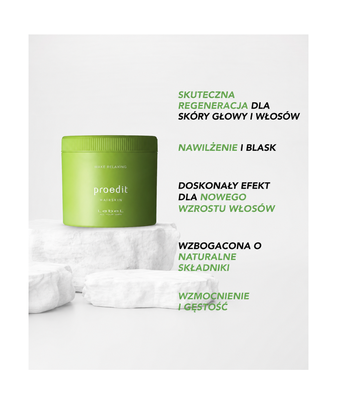 Proedit Hairskin Wake Relaxing mask - energetyzujący krem do objętości i wzrostu włosów