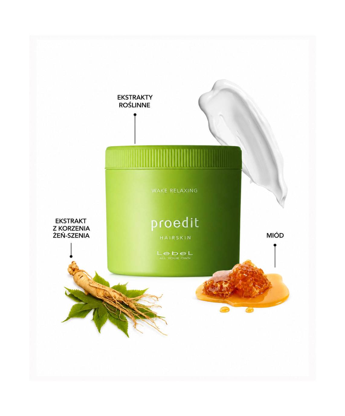 Proedit Hairskin Wake Relaxing mask - energetyzujący krem do objętości i wzrostu włosów