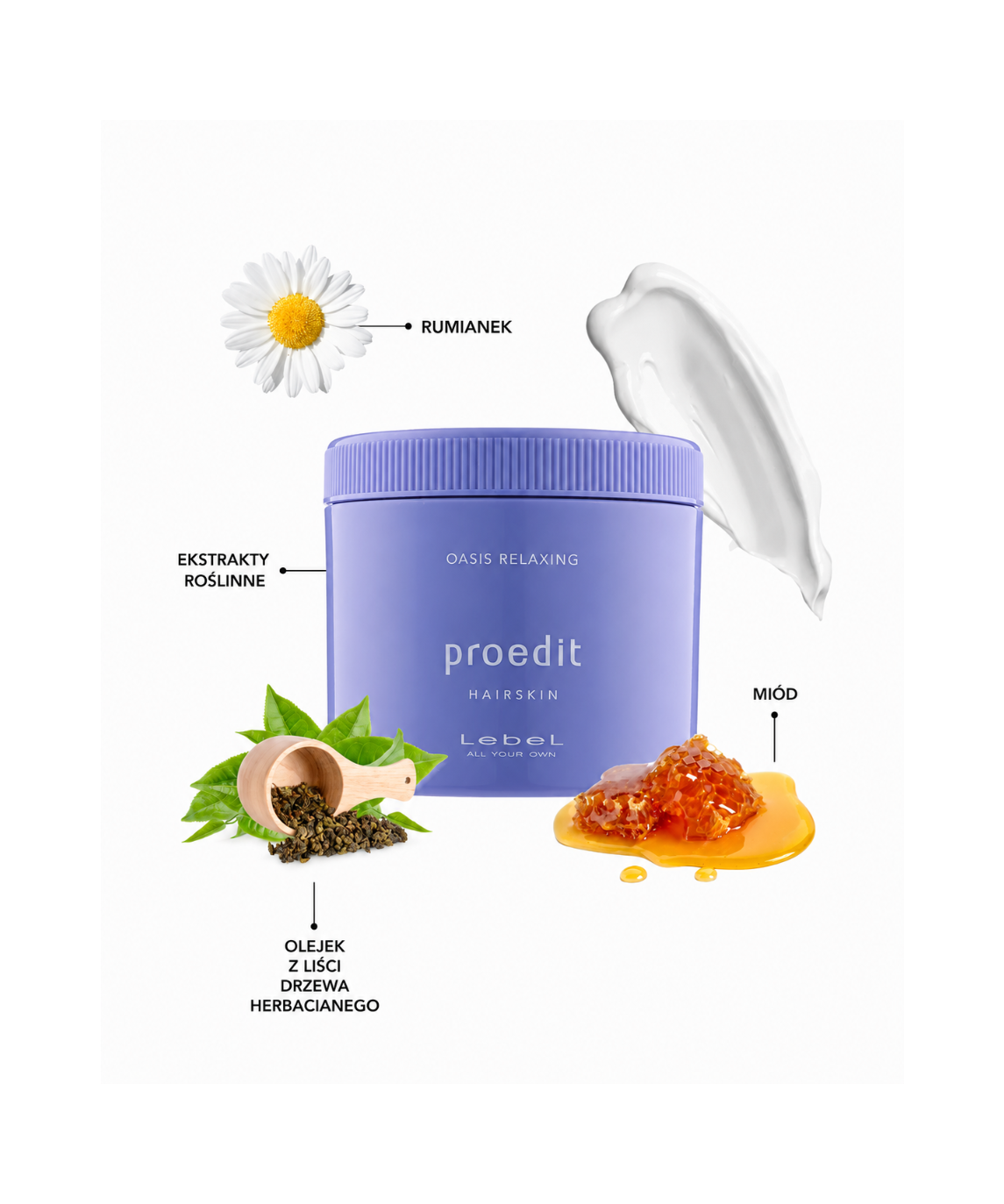Proedit Hairskin Oasis Relaxing - Wielofunkcyjny krem do wrażliwej skóry głowy i suchych, łamliwych włosów*