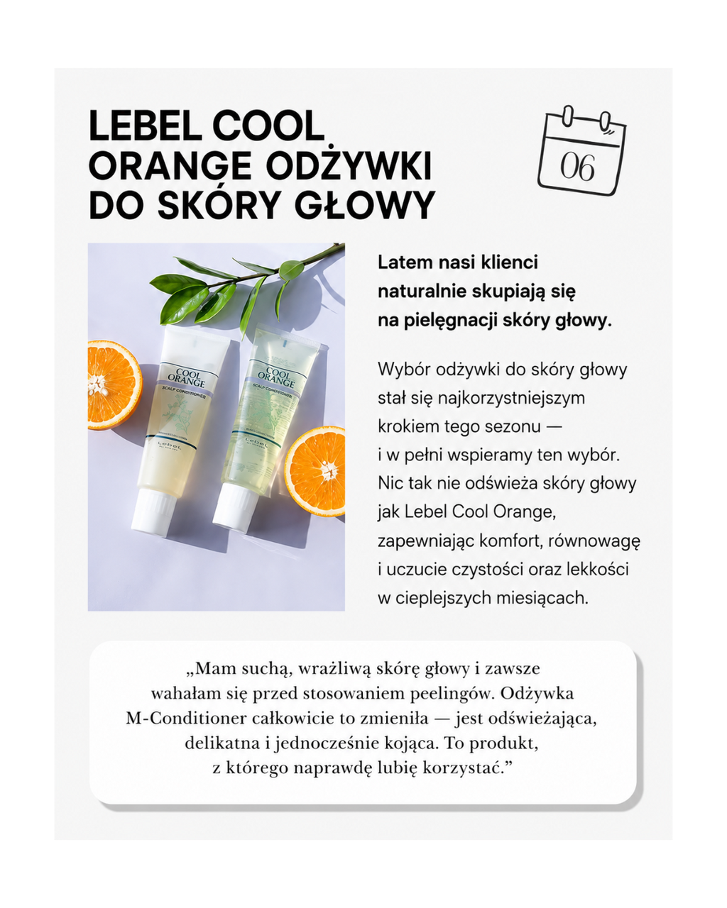 Lebel Cool Orange Scalp Conditioner – Peeling do normalnej i przetłuszczającej się skóry głowy*