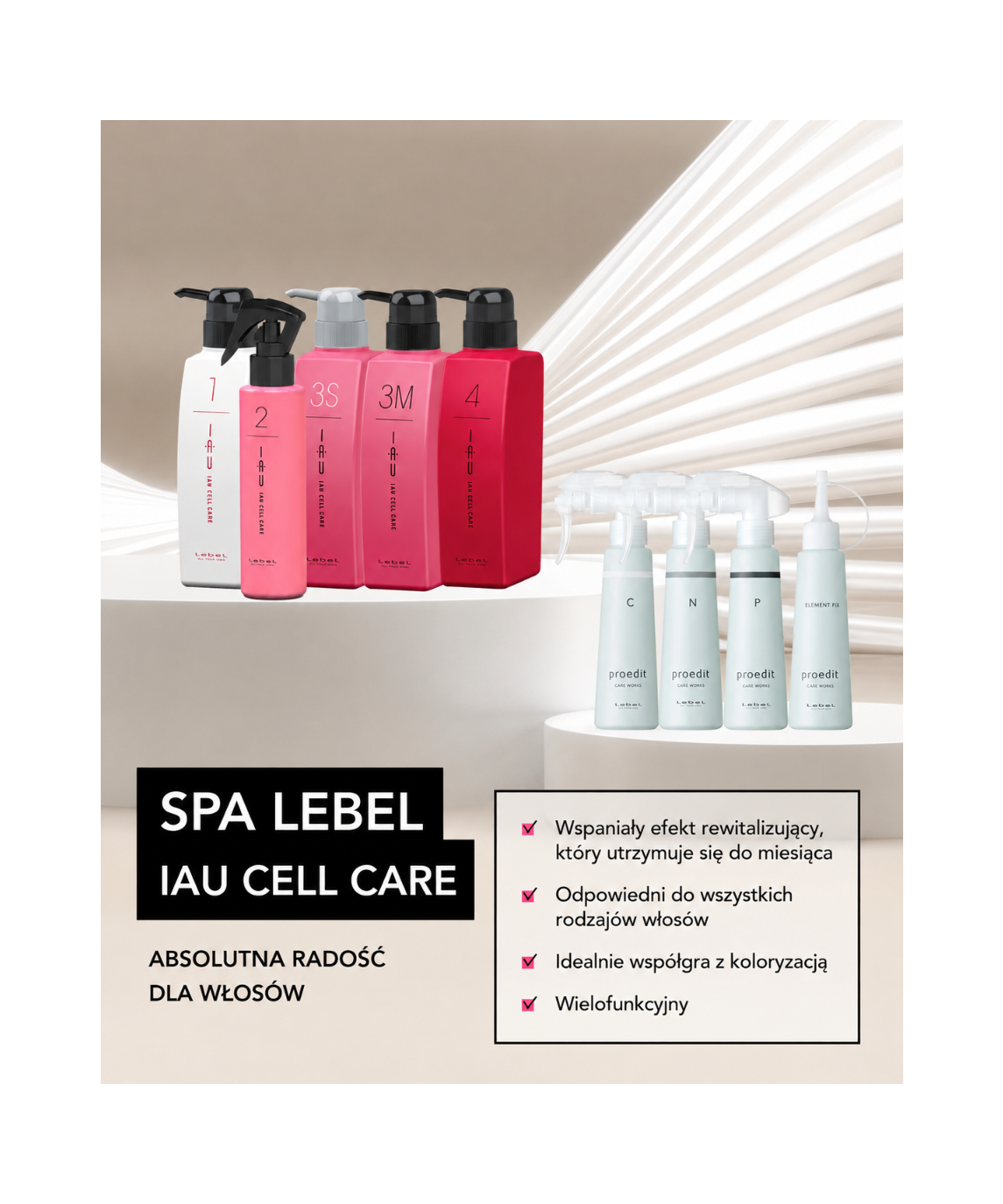 IAU Cell Care SPA (9 komponentów) - Molekularna odbudowa i głębokie nawilżenie struktury włosa*