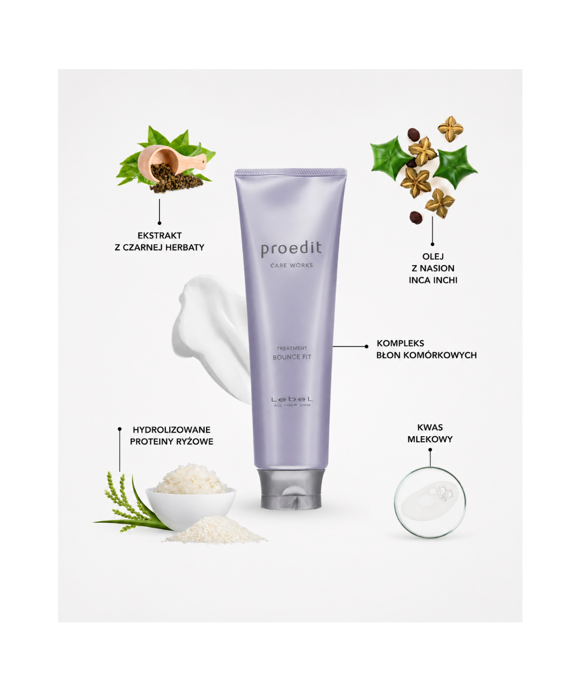 Proedit Bounce Fit Treatment - Regenerująca maska do włosów suchych i mocno zniszczonych*