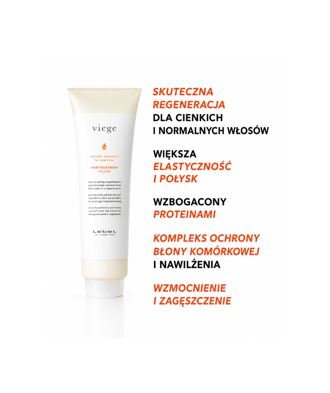 Viege Hair Treatment Volume - Regenerująca maska do objętośći włosów cienkich*