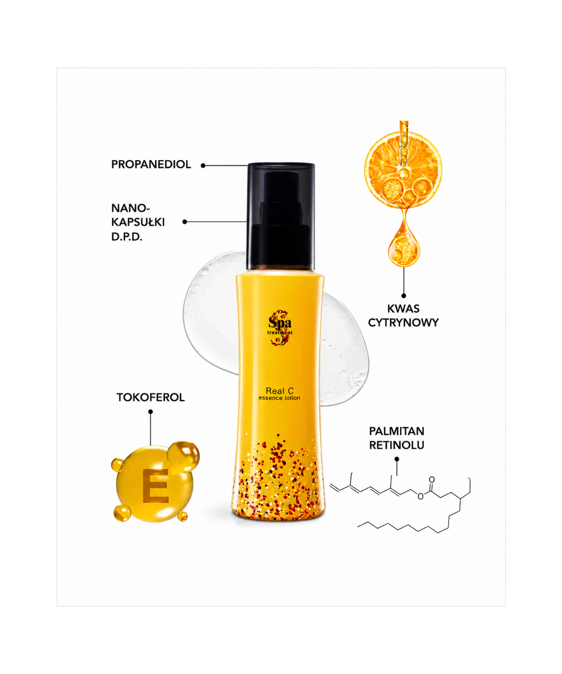 Real C-essence lotion - Nawilżający lotion z 5% witaminą C, niacynamidem i retinolem