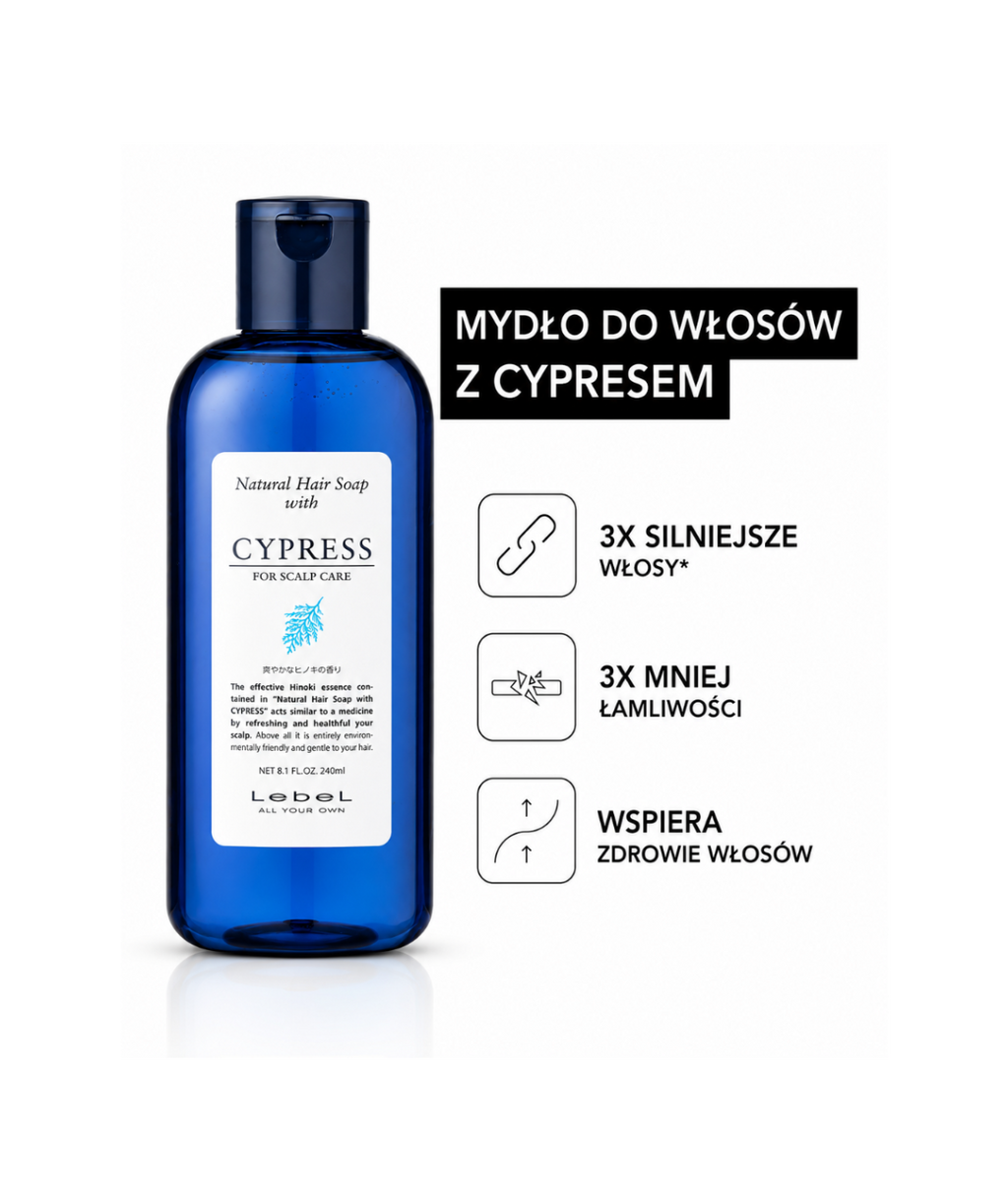 Natural Cypress Shampoo – Delikatny szampon do wrażliwej, suchej skóry głowy i łupieżu suchego*