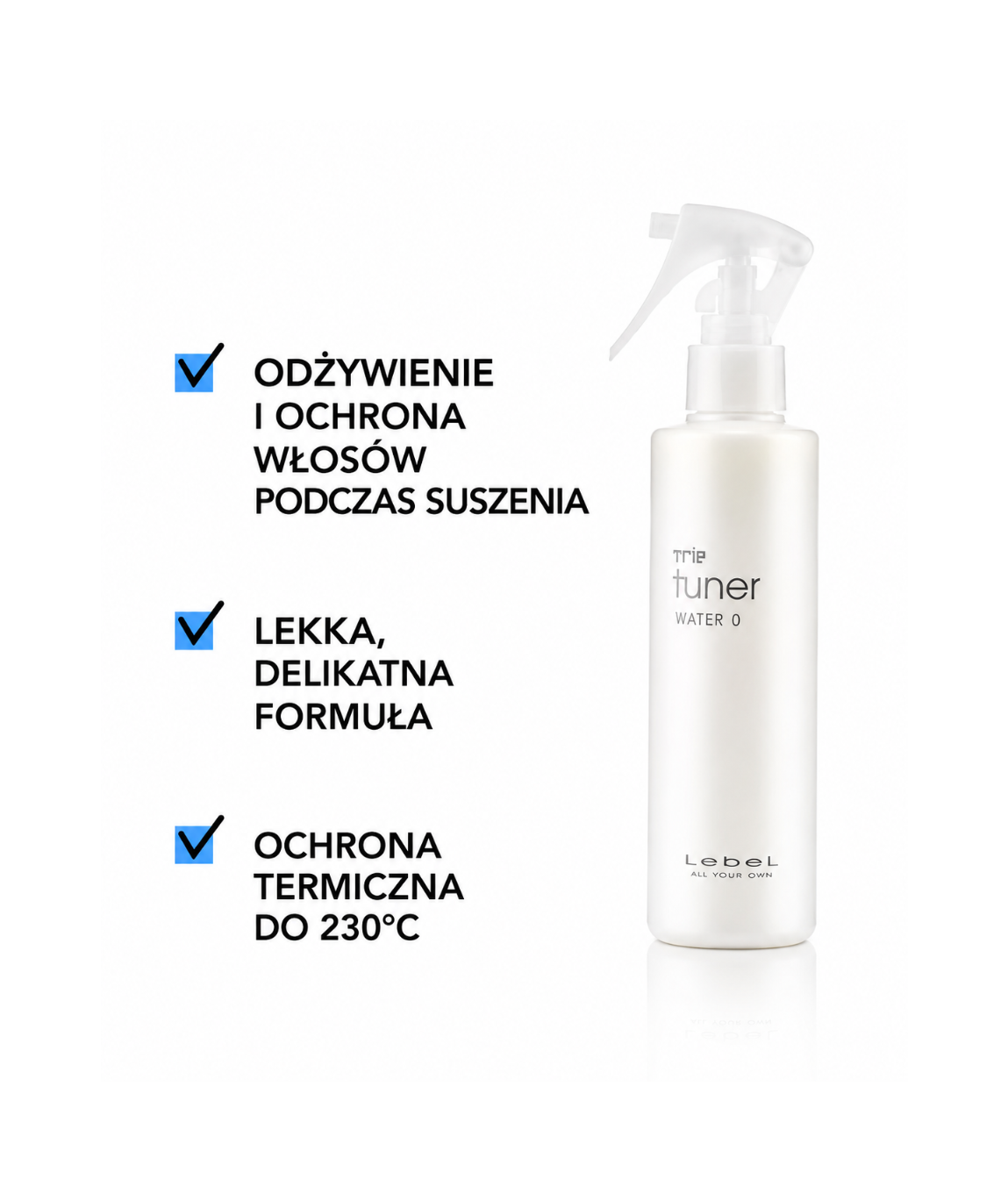 TRIE Tuner Water 0 „Silk Veil" – Spray do łatwego rozczesywania i ochrony włosów*