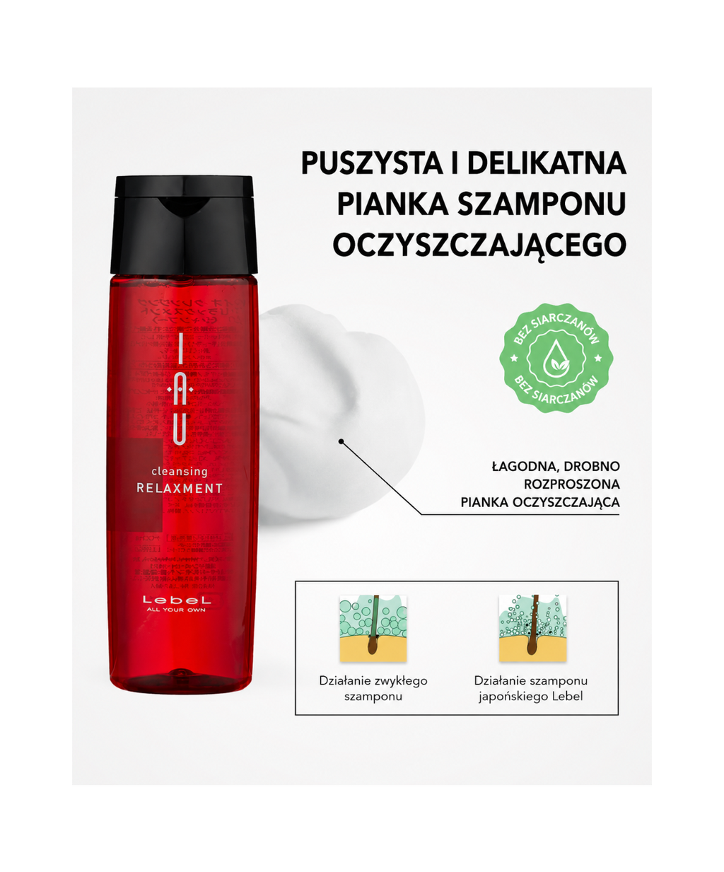 IAU Cleansing Relaxment shampoo - Szampon głęboko nawilżający z relaksującym aromatem*