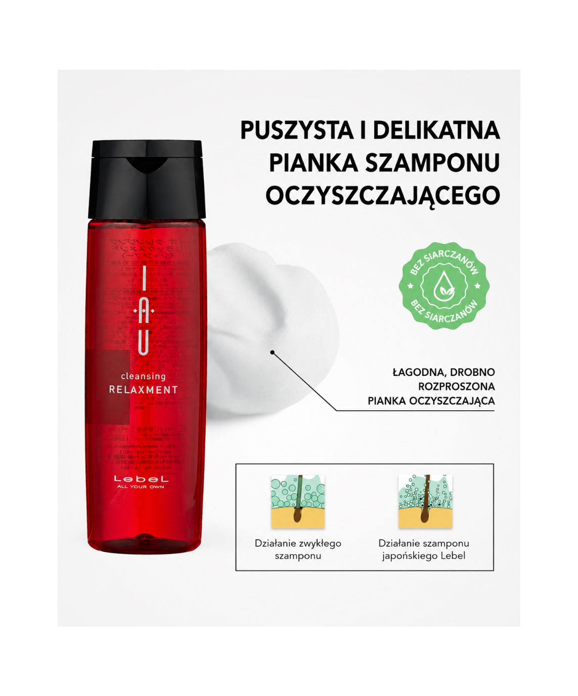 IAU Cleansing Relaxment shampoo - Szampon głęboko nawilżający z relaksującym aromatem*