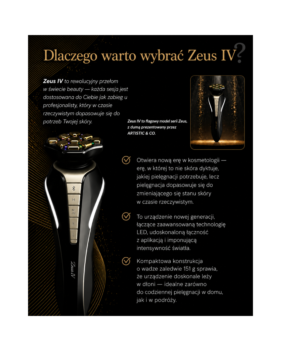 Dr. Arrivo Zeus IV - Luxsusowe urządzenie kosmetyczne nowej generacji*
