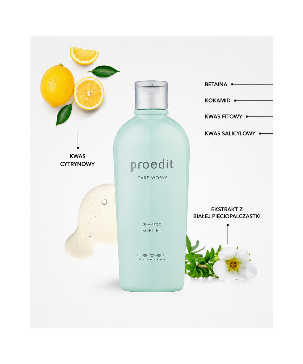 Proedit Soft Fit Hair Shampoo - Delikatny szampon nawilżający do włosów suchych*