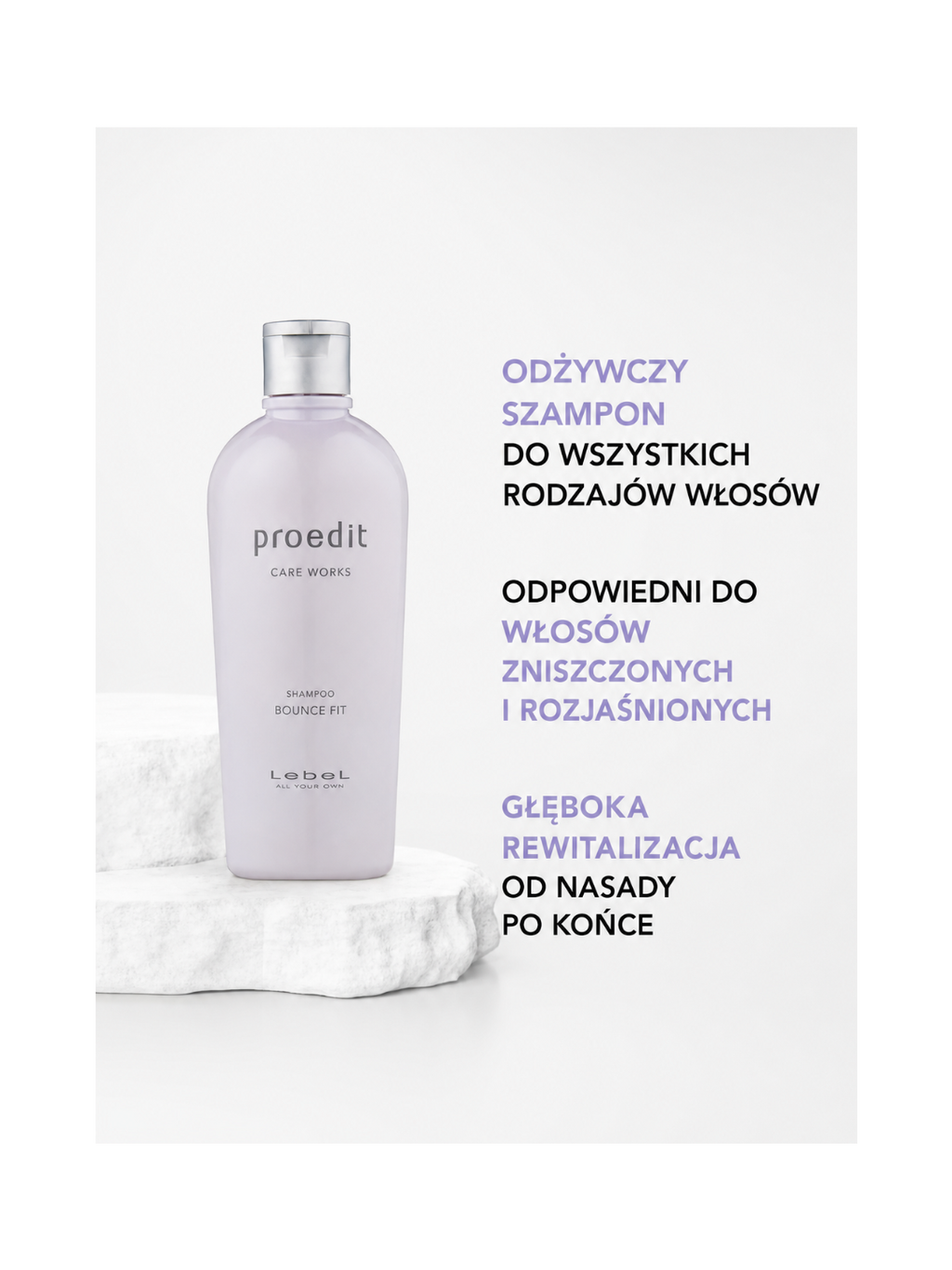 Proedit Bounce Fit Shampoo - Szampon regenerujący do włosów zniszczonych i osłabionych*
