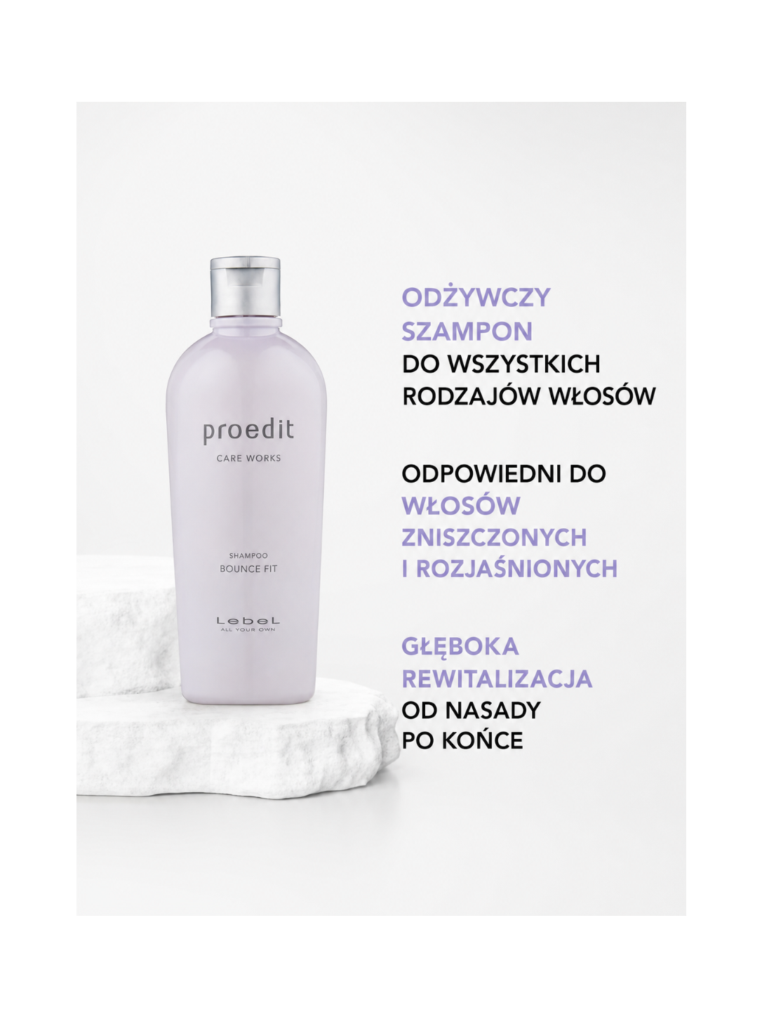 Proedit Bounce Fit Shampoo - Szampon regenerujący do włosów zniszczonych i osłabionych*