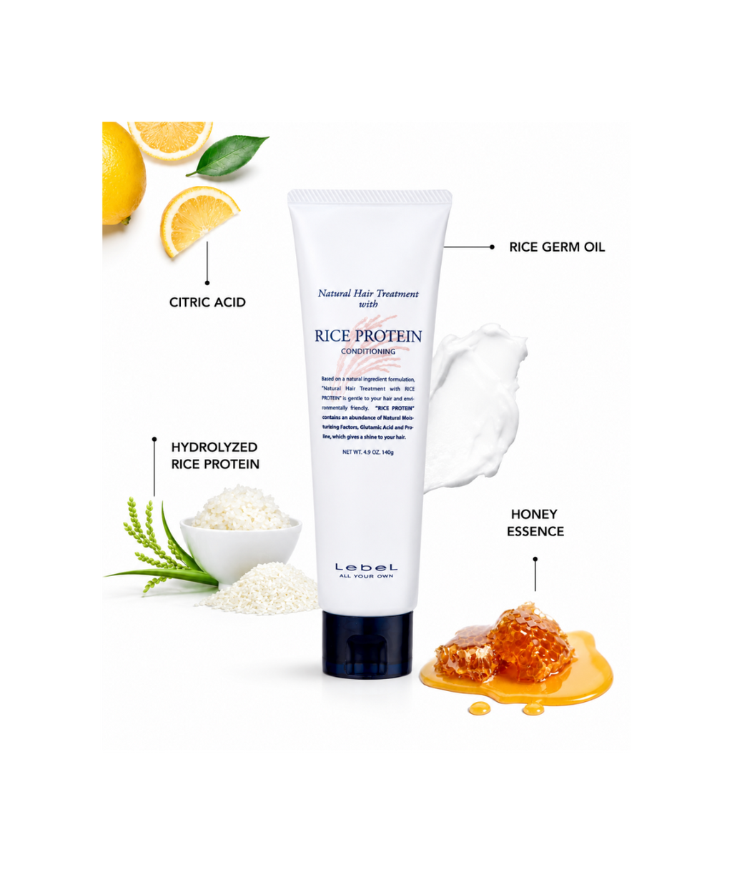 Natural Rice Protein Hair Balm – Regenerujący balsam z proteinami ryżu do włosów cienkich dla dorosłych i dzieci*