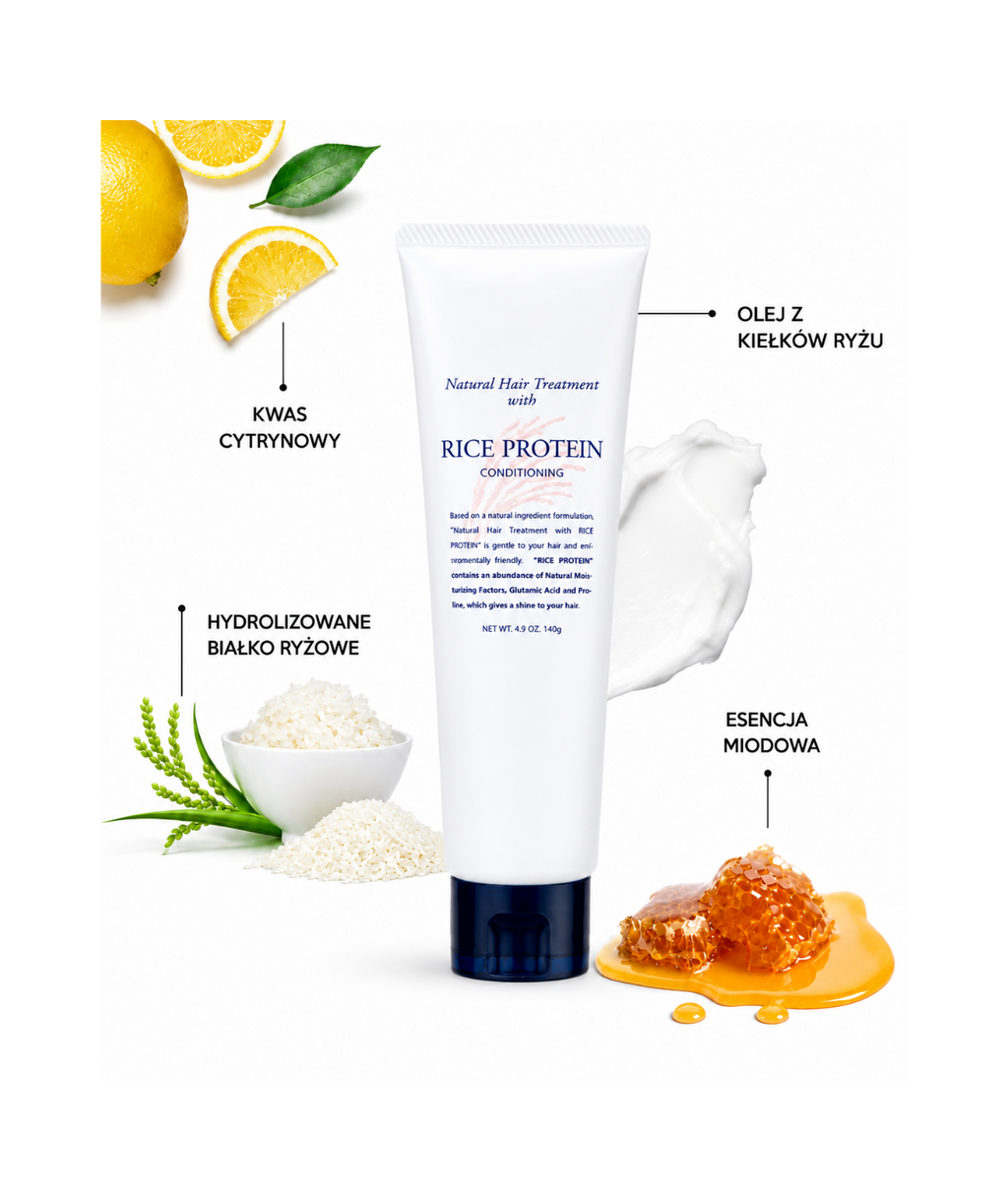 Natural Egg Protein Hair Treatment – Regenerujący balsam z proteinami jaja do włosów porowatych i niesfornych dla całej rodziny*