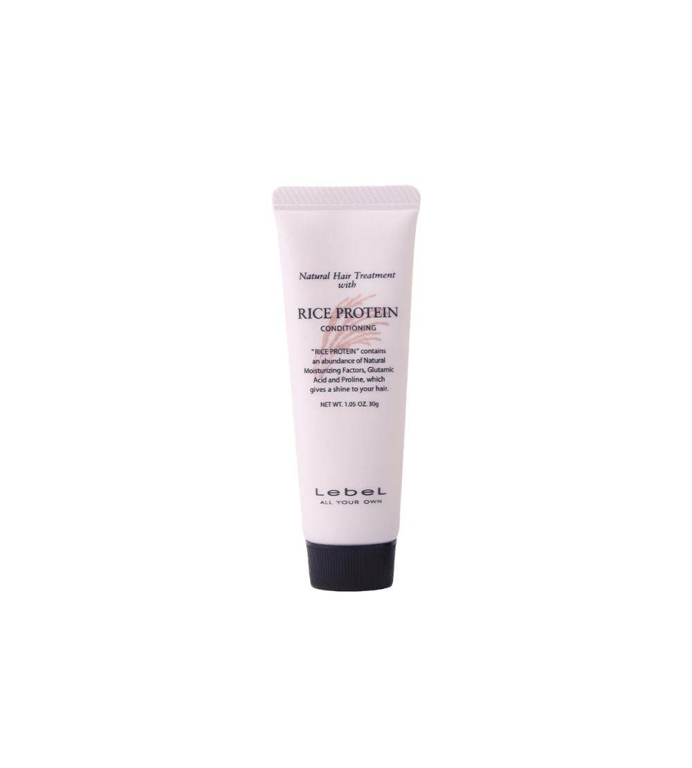 Lebel Natural Rice Protein Hair Balm – mała tuba balsamu z proteinami ryżu, widok z przodu, białe tło