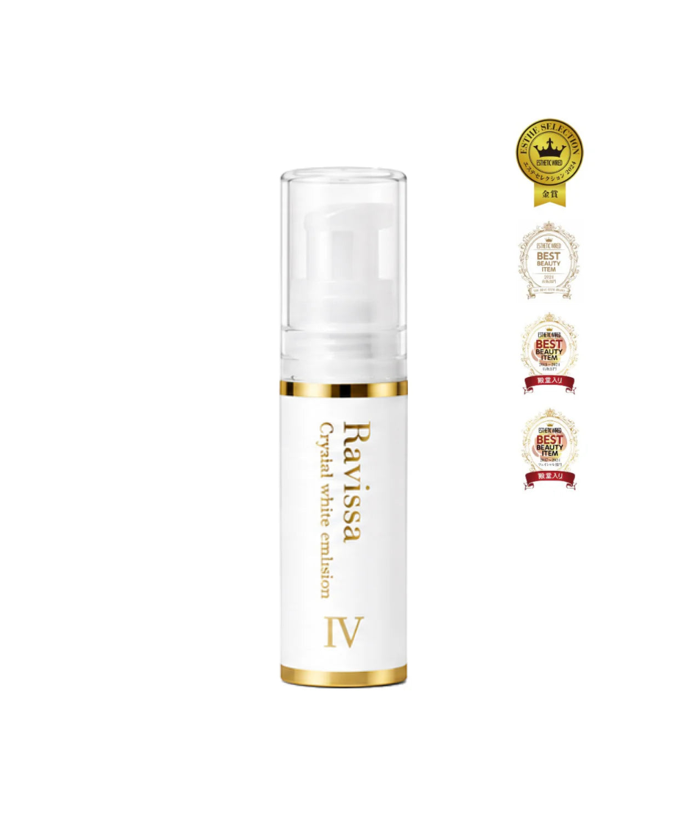 Ravissa Crystal White Emulsion IV – Rozświetlająca emulsja anti-age z peptydami i wodą wodorową*