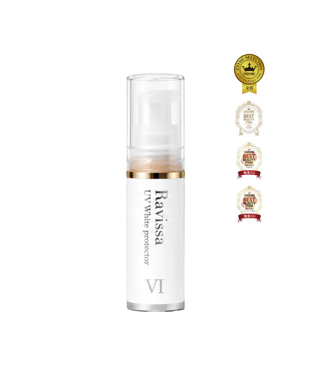 Ravissa UV White Protector VI - Krem z filtrem SPF przeciwko fotostarzeniu skóry