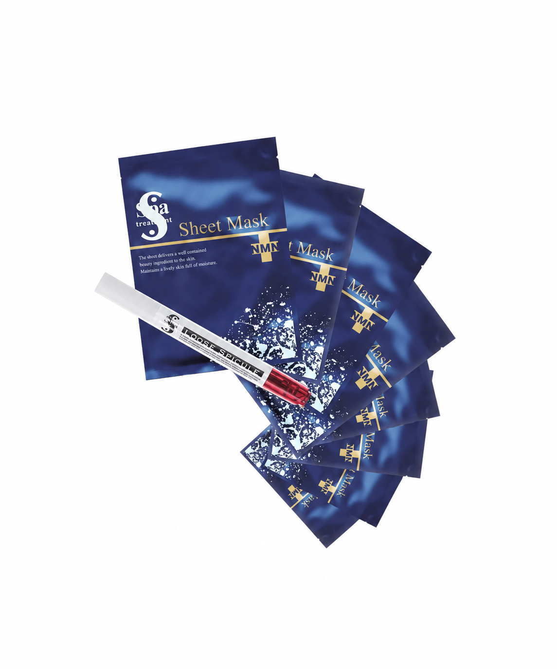 Spa Treatment eX Loose Spickle & NMN Sheet Mask - intensywna 4-tygodniowa kuracja ujędrniająca skórę