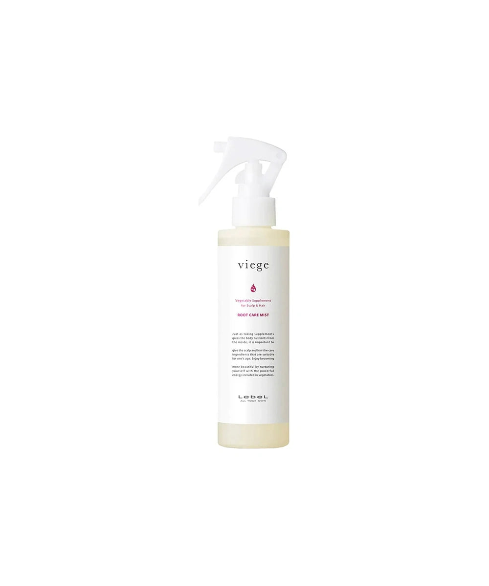LebeL Viege Root Care Mist w jasnej butelce z białym atomizerem na białym tle
