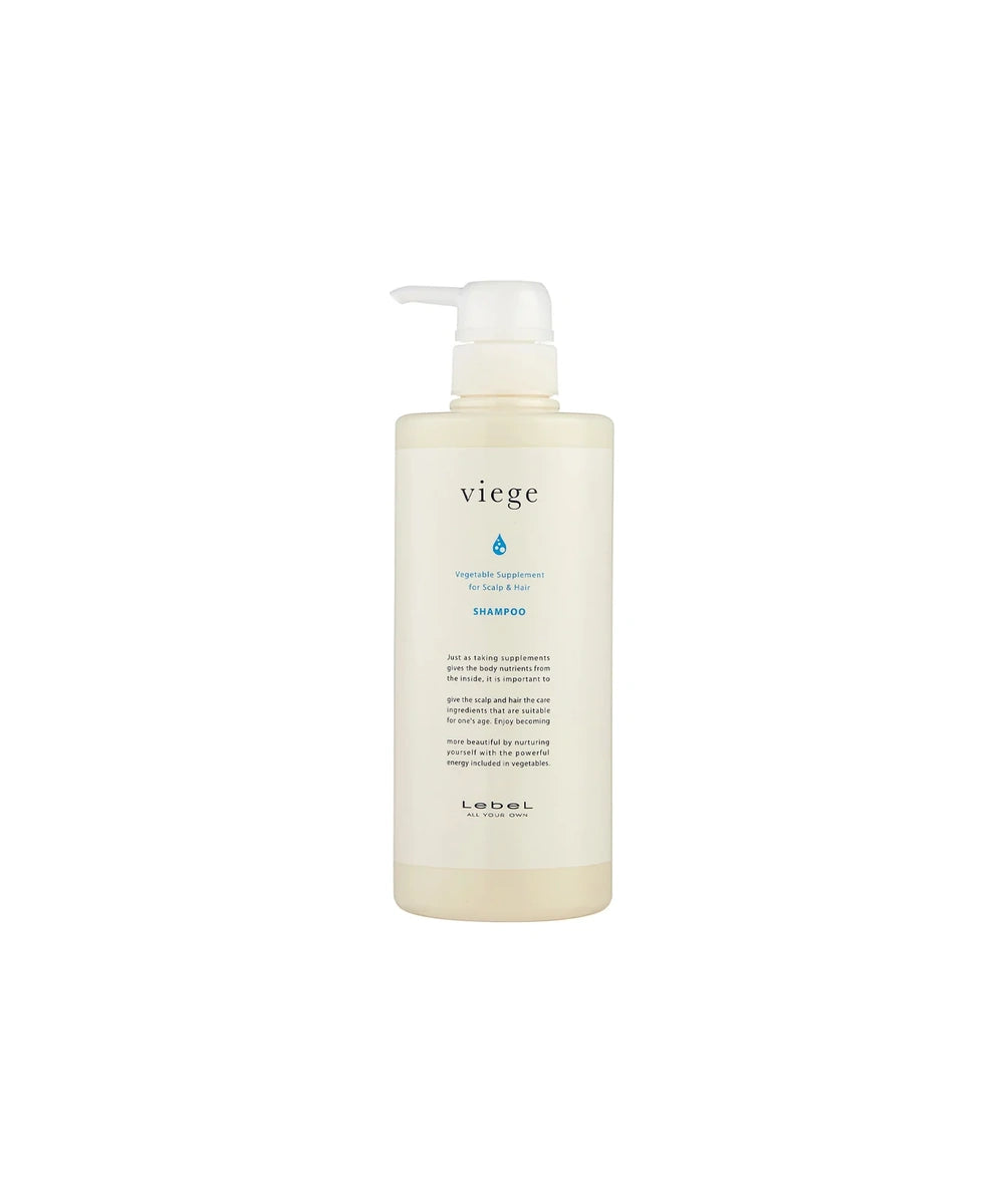 Szampon LebeL Viege Shampoo 600 ml w butelce z pompką na białym tle