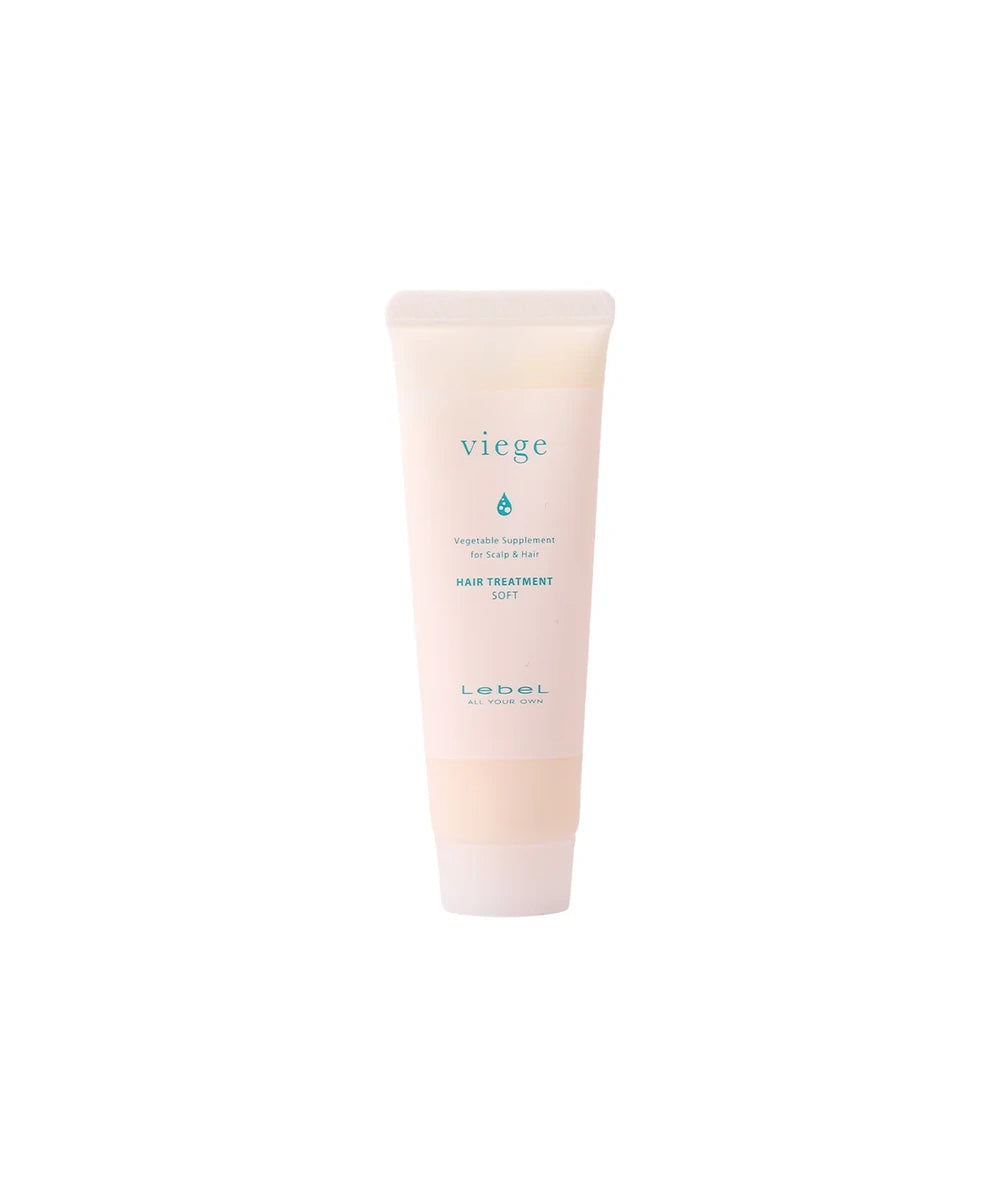 Odżywka LebeL Viege Hair Treatment Soft w różowej tubce na białym tle