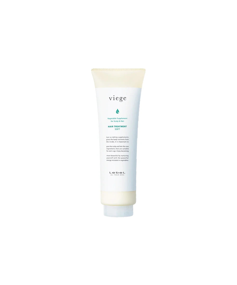 Odżywka LebeL Viege Hair Treatment Soft w jasnej tubce na białym tle