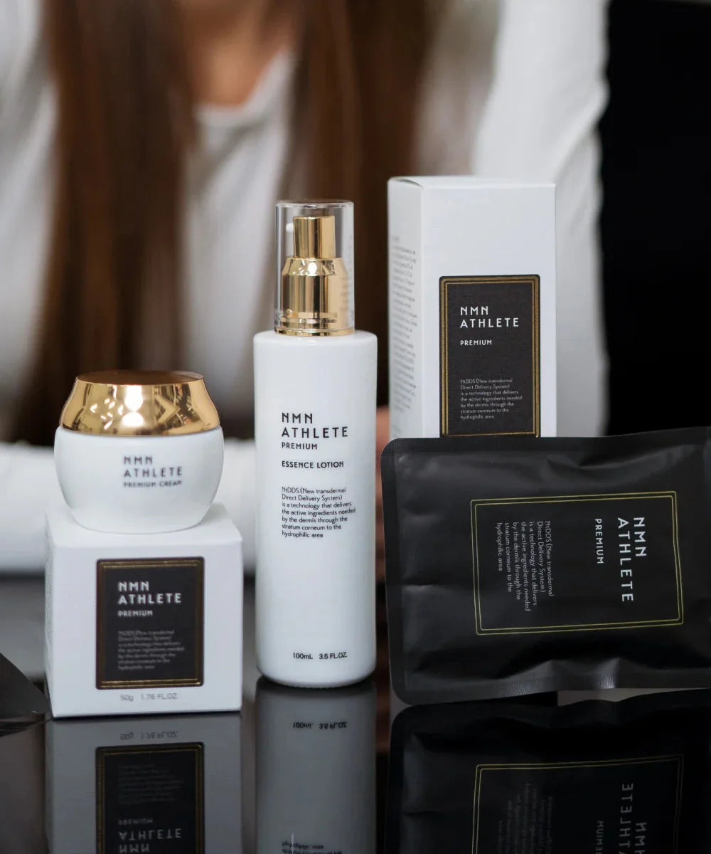 NMN Athlete Premium Cream i Essence Lotion - luksusowy krem anti age z NMN dla dojrzałej skóry